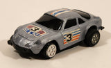 Summer No. S705 Alpine Renault Rally #3 Silver Pull Back Die Cast Toy Car Vehicle