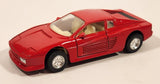 Unknown Brand No. 8704 Ferrari Testarossa Red Pull Back Die Cast Toy Car Vehicle with Opening Doors