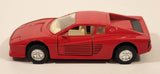Unknown Brand No. 8704 Ferrari Testarossa Red Pull Back Die Cast Toy Car Vehicle with Opening Doors