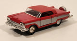 Unknown Brand No. 8801 1959 Ford Galaxie Red Pull Back Die Cast Toy Car Vehicle with Opening Doors