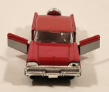 Unknown Brand No. 8801 1959 Ford Galaxie Red Pull Back Die Cast Toy Car Vehicle with Opening Doors