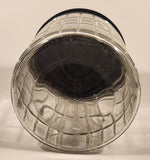 Vintage Grid Pattern Tobacco Humidor Glass Jar with Wooden Lid