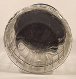 Vintage Grid Pattern Tobacco Humidor Glass Jar with Wooden Lid