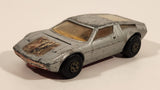 Vintage 1975 Lesney Matchbox Speed Kings K-56 Maserati Bora Silver Die Cast Toy Car Vehicle with Opening Hood