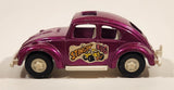 Vintage Tootsie Toy Stingin' Bug Volkswagen Beetle Magenta Purple Die Cast Toy Car Vehicle