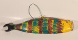 Kerras Jeffery of P.E.I. Folk Art Hand Painted Eastern White Cedar Wood Fish Carving with Wrench Tail