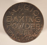 Antique Magic Baking Powder Pure Wholesome 7 1/4" Tall Tin Metal Can