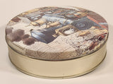 Railroad Train Steam Engine Locomotive Themed Tin Metal Container
