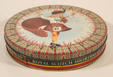 Vintage 1950s Peek Frean & Co. Ltd. London England Royal Scotch Shortbread Dancing Scottish Girl Tin Metal Container