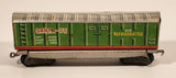 Vintage TN Nomura Japan Santa-Fe 1648 Refrigerated Box Car Green Tin Toy Train Car Vehicle
