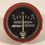 Vintage Faria Wisconsin Air Cooled Engine -15 to 15 Amps Ammeter Gauge Uncasville Conn, U.S.A.