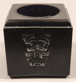 Aboriginal Native Spirit Bear Black Soapstone Candle Holder
