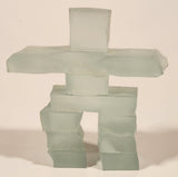 Aboriginal Native Indigenous Canadian Inuit Inukshuk 3" Frosted Glass Ornament