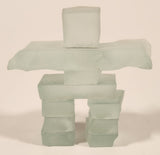 Aboriginal Native Indigenous Canadian Inuit Inukshuk 3" Frosted Glass Ornament