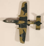 RealToy EL GH FZ224 A-10 Thunderbolt II Style Fighter Jet Airplane Olive Green with Camouflage Die Cast Toy Aircraft