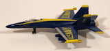 Maisto U.S. Navy F/A 18C Hornet Fighter Jet Airplane Blue and Yellow Die Cast Toy Aircraft