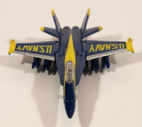 Maisto U.S. Navy F/A 18C Hornet Fighter Jet Airplane Blue and Yellow Die Cast Toy Aircraft