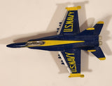 Maisto U.S. Navy F/A 18C Hornet Fighter Jet Airplane Blue and Yellow Die Cast Toy Aircraft
