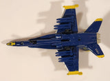 Maisto U.S. Navy F/A 18C Hornet Fighter Jet Airplane Blue and Yellow Die Cast Toy Aircraft