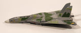 Unknown Brand NSAWC 10 F-14 Fighter Jet Airplane Olive Green with Camouflage Die Cast Toy Aircraft with Folding Wings