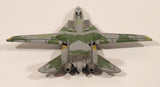 Unknown Brand NSAWC 10 F-14 Fighter Jet Airplane Olive Green with Camouflage Die Cast Toy Aircraft with Folding Wings