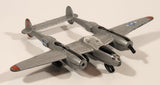Zee Toys A254 P-38 Lightning Fighter Jet Airplane Silver Die Cast Toy Aircraft