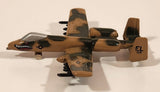 Zee Toys A142 ELK175 A-10 Thunderbolt II Style Fighter Jet Airplane Olive Green with Camouflage Die Cast Toy Aircraft