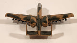 Zee Toys A142 ELK175 A-10 Thunderbolt II Style Fighter Jet Airplane Olive Green with Camouflage Die Cast Toy Aircraft