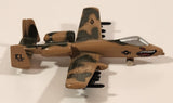 Zee Toys A142 ELK175 A-10 Thunderbolt II Style Fighter Jet Airplane Olive Green with Camouflage Die Cast Toy Aircraft