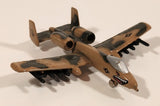 Zee Toys A142 ELK175 A-10 Thunderbolt II Style Fighter Jet Airplane Olive Green with Camouflage Die Cast Toy Aircraft