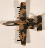 Zee Toys A142 ELK175 A-10 Thunderbolt II Style Fighter Jet Airplane Olive Green with Camouflage Die Cast Toy Aircraft
