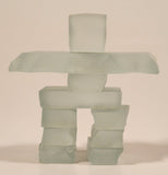 Aboriginal Native Indigenous Canadian Inuit Inukshuk 3" Frosted Glass Ornament