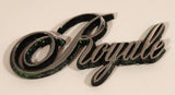 c. 1975 Oldsmobile Delta 88 Cutlass Royale Plastic Metal Look Rear Emblem Nameplate Badge Logo OEM