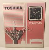 Vintage Toshiba Quartz Glow In The Dark Hands Wall or Desk Alarm Clock Model TCQ-104S New in Box