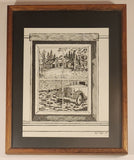 Vintage 1983 Fred Podzun 104/200 Duncan Car and Home 11" x 13" Framed Art Print