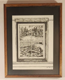 Vintage 1983 Fred Podzun 104/200 Duncan Car and Home 11" x 13" Framed Art Print