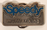 Rare Vintage Speedy Muffler King Blue Enamel Metal Belt Buckle