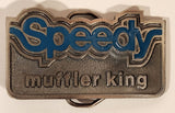 Rare Vintage Speedy Muffler King Blue Enamel Metal Belt Buckle
