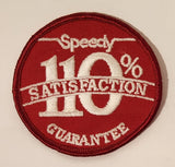 Speedy Muffler 110% Satisfaction Guaranteed Red 3" Embroidered Fabric Patch Badge