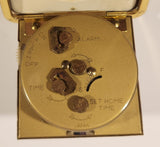Vintage Westclox Home N Away Japan Brown Cased Travel Pocket Wind-Up Alarm Clock