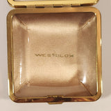 Vintage Westclox Home N Away Japan Brown Cased Travel Pocket Wind-Up Alarm Clock