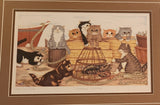 Linda Jane Smith "Curious Kittens" The Fishers 13" x 17" Framed Art Print