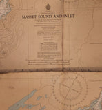 Vintage 1970 Canadian Hydro Graphic Service Masset Sound And Inlet British Columbia 29" x 42" Paper Map