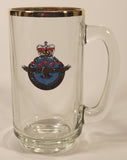 Vintage RCAF Royal Canadian Air Force Association Gold Rimmed 5 1/2" Tall Glass Beer Mug