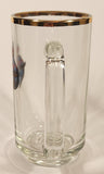 Vintage RCAF Royal Canadian Air Force Association Gold Rimmed 5 1/2" Tall Glass Beer Mug