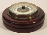 Vintage 5" Diameter Wooden Cased Weather Barometer Made in Western Germany
