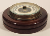 Vintage 5" Diameter Wooden Cased Weather Barometer Made in Western Germany