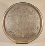 Vintage 1867-1967 Canadian Centennial Province of Saskatchewan Commemorative 13" Aluminum Metal Beverage Serving Tray
