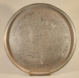 Vintage 1867-1967 Canadian Centennial Province of Saskatchewan Commemorative 13" Aluminum Metal Beverage Serving Tray