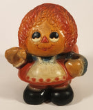 Vintage 1977 Mylo Creations Raggedy Ann 5 3/4" Hand Painted Chalkware Figurine Holder